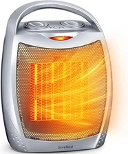 GiveBest Portable Electric Space Heater with Thermostat, 1500W/750W Safe and Qui