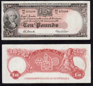 R63 1960 Ten Pounds £10💥Commonwealth Of Australia / Coombs Wilson💥WA/31 873144
