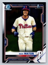 2021 Bowman Chrome #BCP5 Nick Maton (ref 194238)