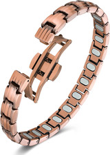 Pure Copper Bracelet for Women,Copper Magnetic Bracelet With 3500 Gauss Magnets,