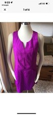 Ann Taylor Loft Orchid Purple Textured Shift Dress 