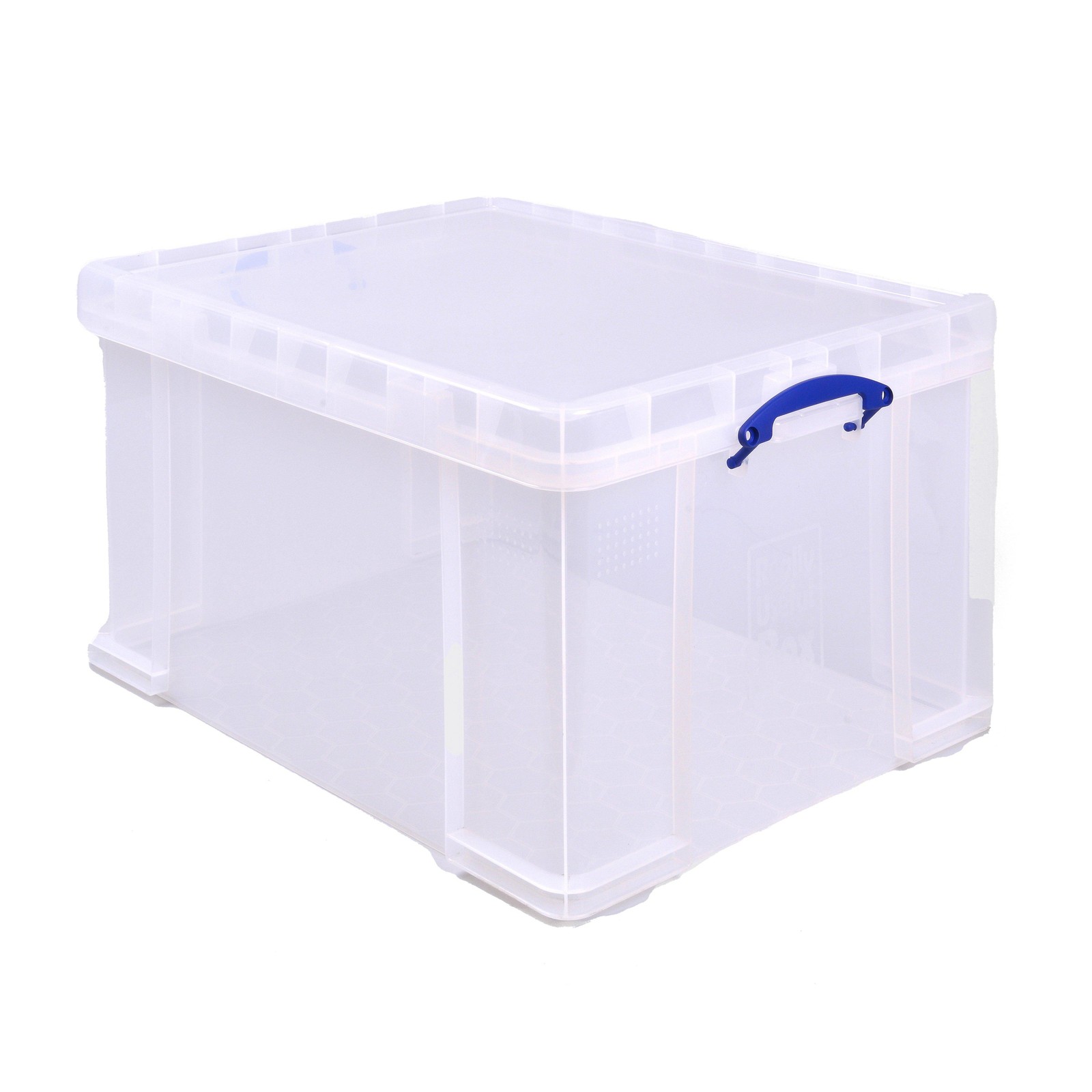 Really Useful Box 145L Large Storage Box Clear With Lid & Clip Handles Stackable