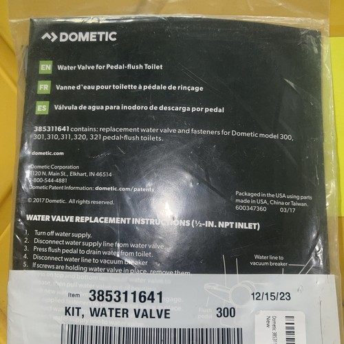 Dometic Water Valve Kit 385314349 - Foto 3 di 4