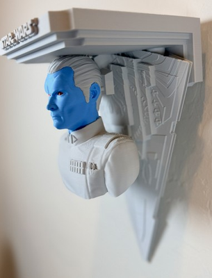 #ad Star Wars Grand Admiral Thrawn Chimaera Like 5x5 Top Floating Wall Shelf $49.00