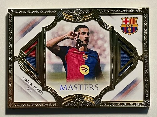 2025 Futera FC Barcelona Unique Ferran Torres GOLD FRAME MASTERS 1/1 ONE OF ONE!