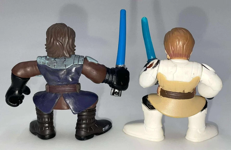 Lote de 5 bonecos Star Wars Galactic Heroes Anakin Obi-Wan R2-D2 Commander Fil ++ - Imagem 3 de 4