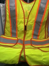 ANSI/ISEA Class 2 Compliant XL Two-Tone Safety Vest Flame Retardant New