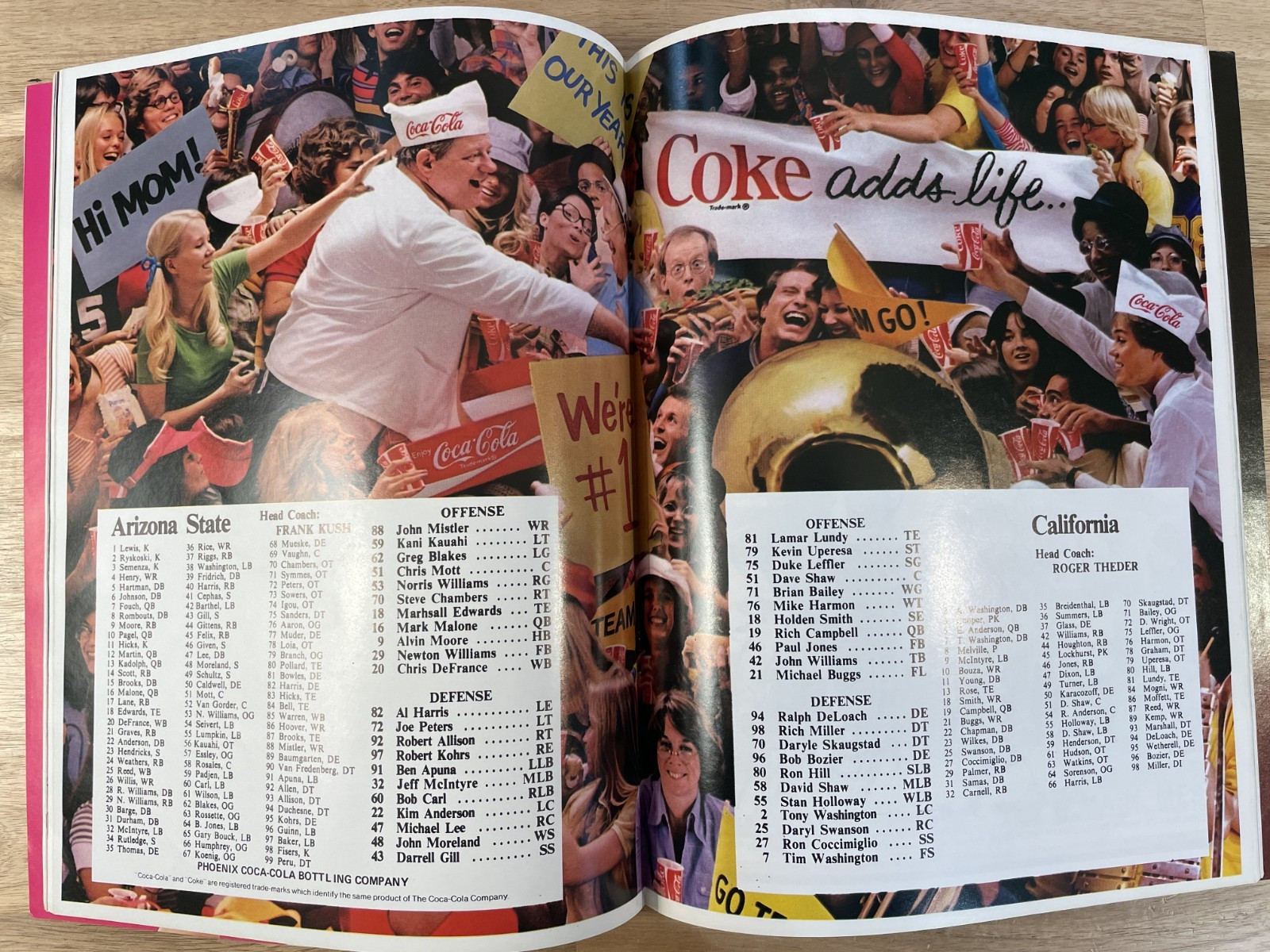 Nov. 4, 1978 Arizona State Sun Devils v California College Football Game Program