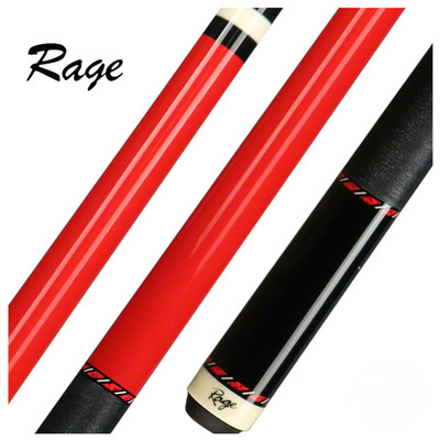 Rage RGC9 Two-Piece Red/Black Billiards Pool Cue Stick Le Pro Tip 18 - 20 oz