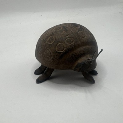 Small 3  Vintage Cast Iron Lady Bug Paperweight Fairy Garden Plant Decor Outdoor