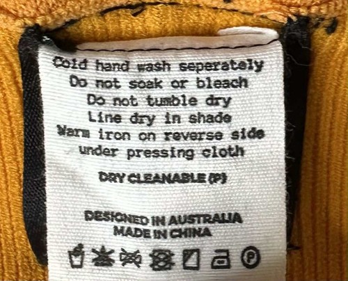 Nagnata Yoni Shorts Size S/M Yellow Retro Organic Cotton Knit - Picture 4 of 5