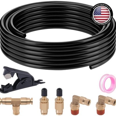 1/4'' Air Suspension Kit: 30 FT Durable Air Line & Easy Install Fittings