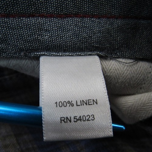 Banana Republic Shorts Mens 34 Tag 32 100% Linen 10.5 Inseam Flat Front Plaid - Picture 5 of 16