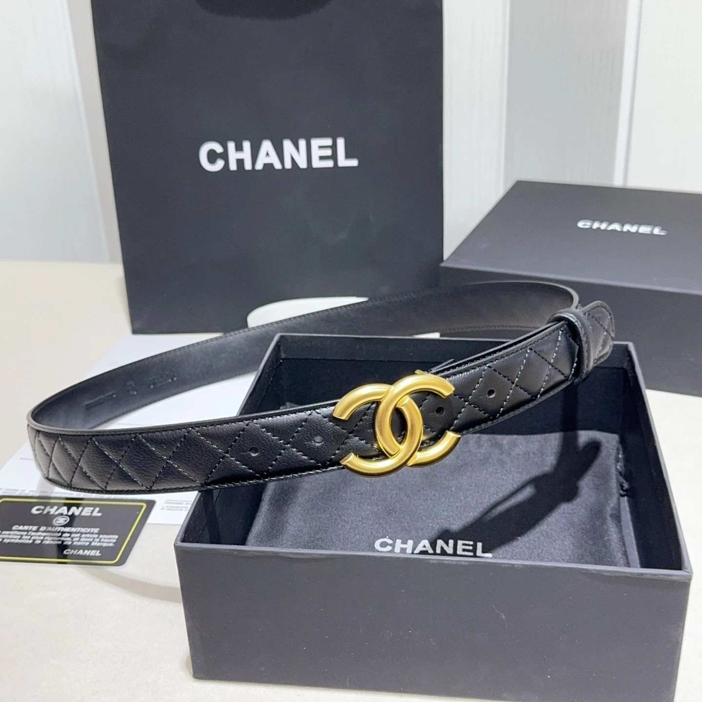 CHanel belt women authentic width width 3.0cm/1.18inch