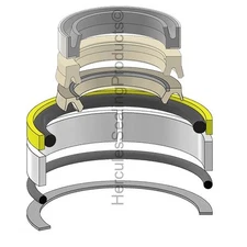 Seal Kit 8T-4892 for 1.5" x 3.5" Bore Hydraulic Cylinders, Replacement Part