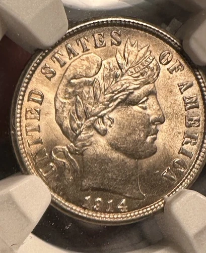 1914 P Barber Dime MS 64 NGC Certified