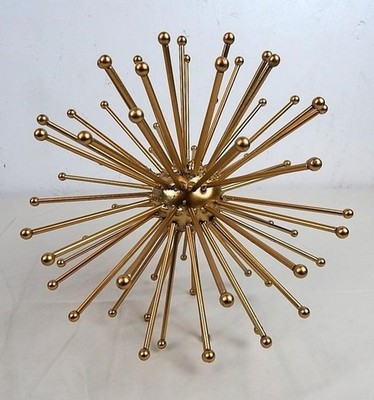Vintage  Uttermost Aga Gold Metal Wall Table Decor 11'' diameter