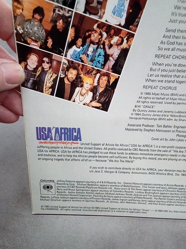 We Are The World Vinyl 12" LP Single USA For Africa Columbia US2 05179 Ex - Picture 12 of 23