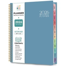 2026 Planner, 8.5" x 11" Weekly and Monthly Planner, January 2026 - December ...