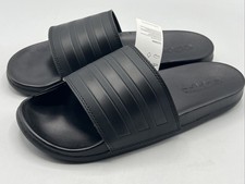 Adidas Adilette Comfort Slides Men's Size 10 Triple Black All Black New