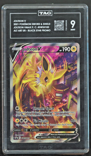 2021 Pokemon SWSH Jolteon V #SWSH183 Premium Collection Black Star Promo TAG 9