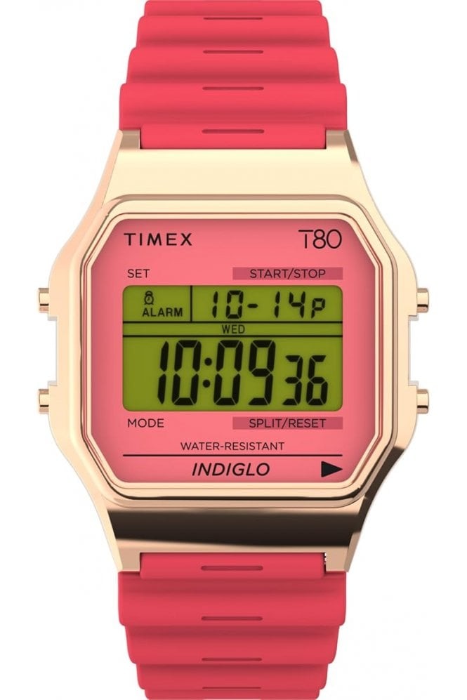 Timex T80 Steel Resin Strap Watch TW2W44000