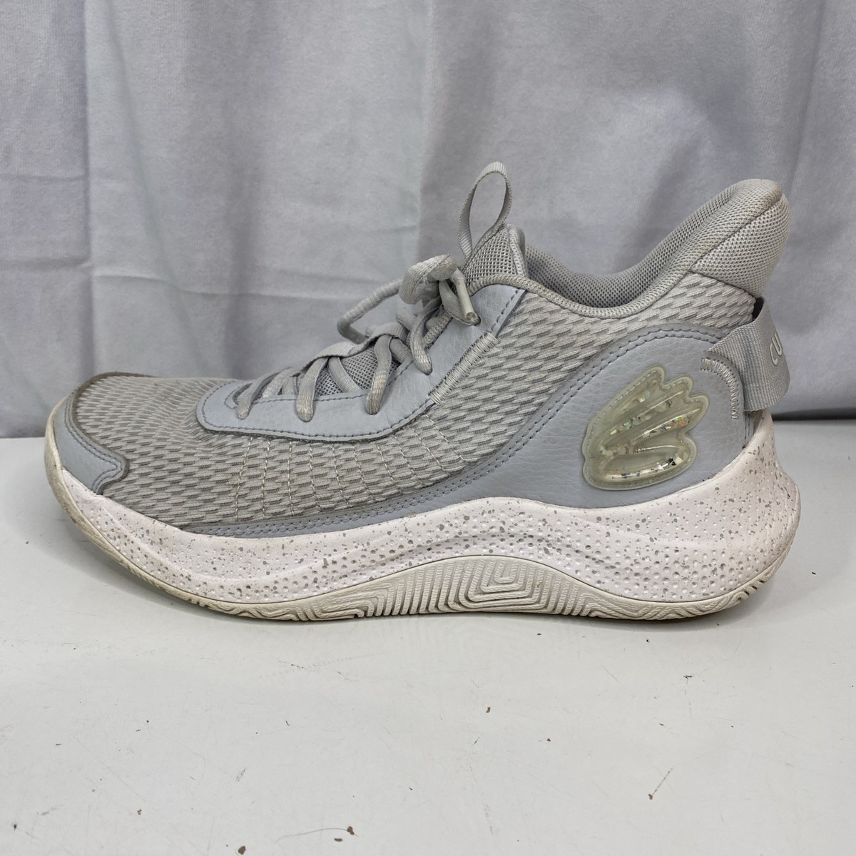 Under Armour Curry 3Z7 Basketball Shoes Gray White 3026622-102
