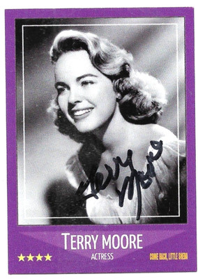 Actress TERRY MOORE Signed Card - COME BACK, LITTLE SHEBA - 2