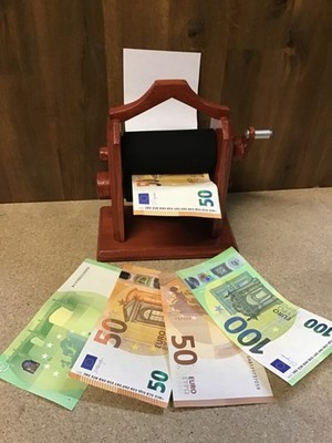 Zaubertrick Zaubern Geldscheindruckerei Neu aus Holz Zaubershow TOP !!! 1 A.