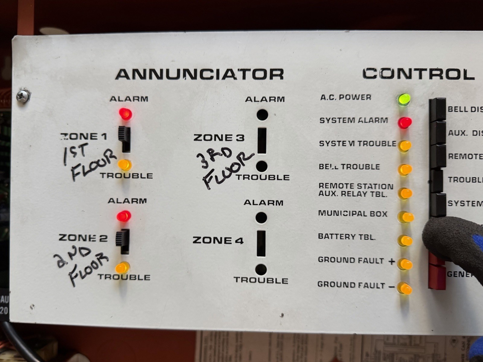Vintage Fire-Lite Miniscan 424A Fire Alarm Control Panel USED, READ DESCRIPTION