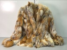 Vintage Fox Fur Coat w/ Cinched Waistline