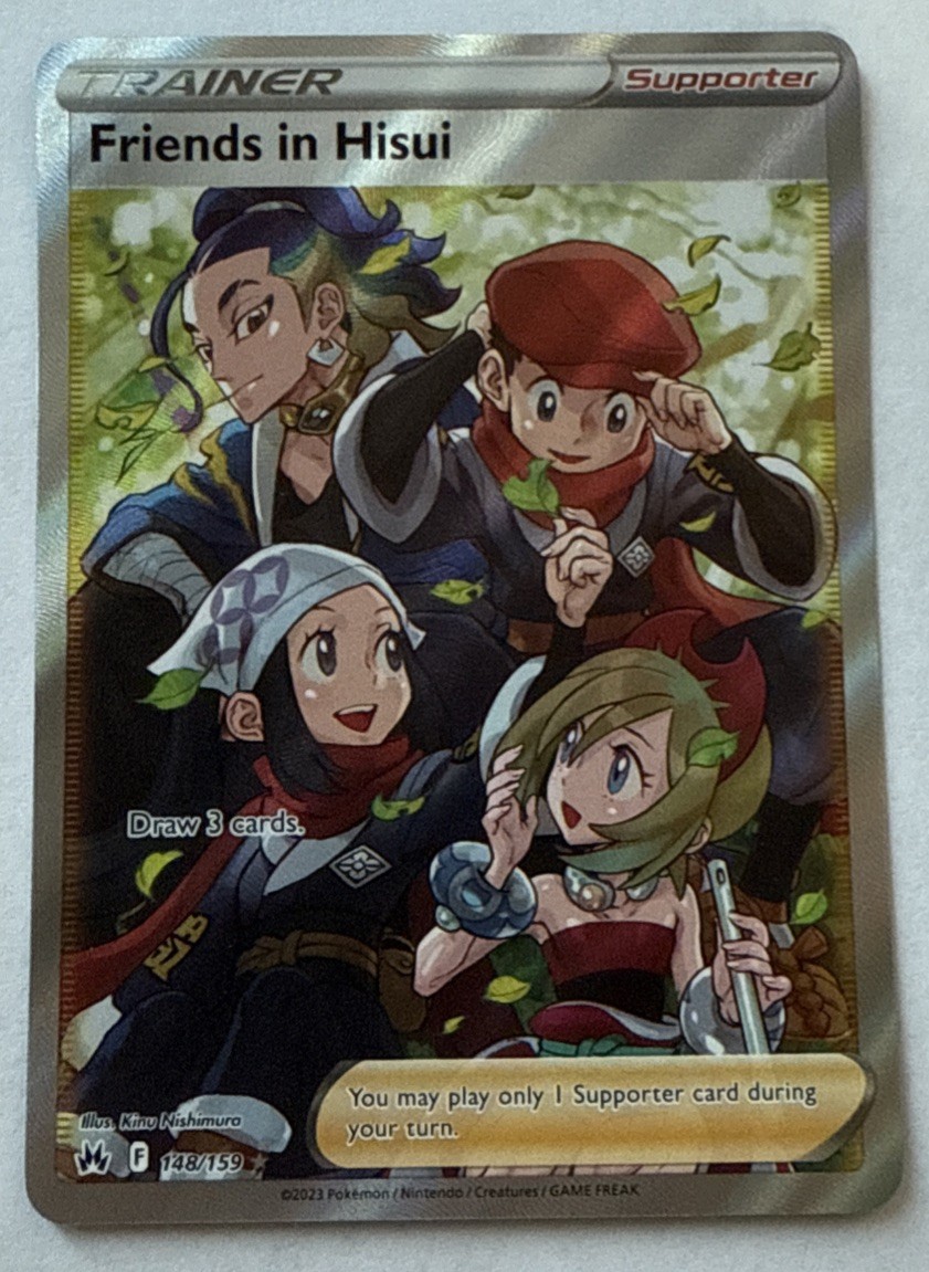 Pokémon Trainer of Friends in Hisui (Full Art) 148/159 Crown Zenith Holo - NM/MT