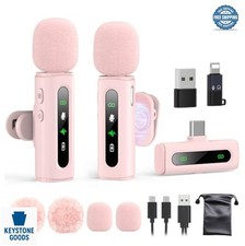 USB C Wireless Lavalier Microphone Mini Clip ...