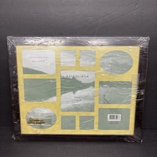 Natural Wood Collage Picture Wall Frame Holds 11 Photos 16 x 13 Packaging Ripped