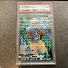 Mosaic Omarion Hampton Auto Fusion Green Black Choice Autograph /25 - PSA 10