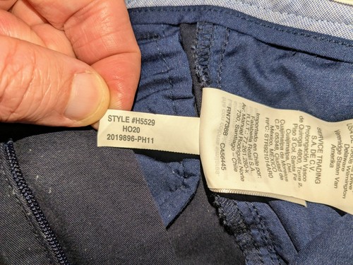 J Crew Crewcuts Boys Sz 12 Thompson Suit Pants Chino Trousers Blue Flex Stretch - Picture 11 of 12