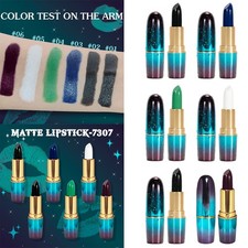 Women 1Pcs Non-Stick Cup Halloween Creamy Lipstick Long-lasting Carnival Rave