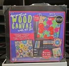 ART 101 Decorative Wood Canvas Wall Art Set -  4 Designs In A Cool Carrying Case