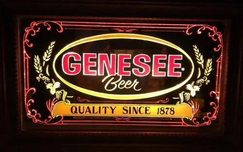 Vintage Genesee Lighted Beer Advertising Sign Bar Top Cash Register Bar Mancave