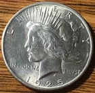 1925 P Peace Silver Dollar $1 - Brilliant AU Coin! - FREE SHIPPING