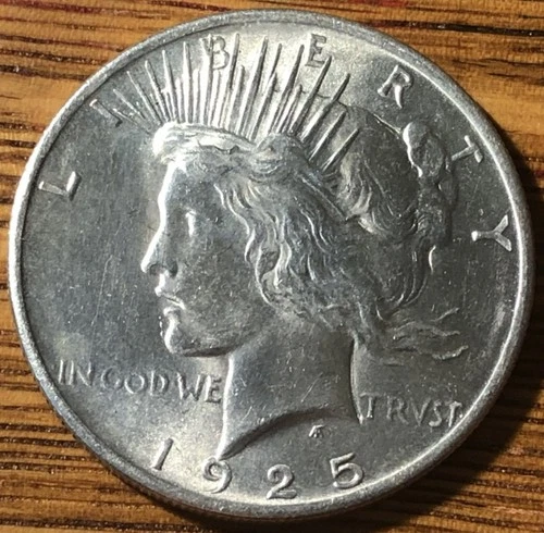 1925 P Peace Silver Dollar $1 - Brilliant AU Coin! - FREE SHIPPING