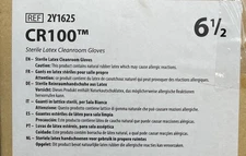 Cleanroom Gloves Cardinal Health CR100 Size: 6.5 Sterile Latex  2Y1625 Qty 25 pr