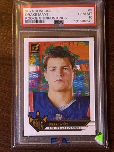 2024 Panini Donruss - Rookie Gridiron Kings Drake Maye #3 (RC) GEM MINT PSA 10
