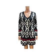 Rhapsody Vintage Mini Sweater Dress V-Neck Long sleeve XL