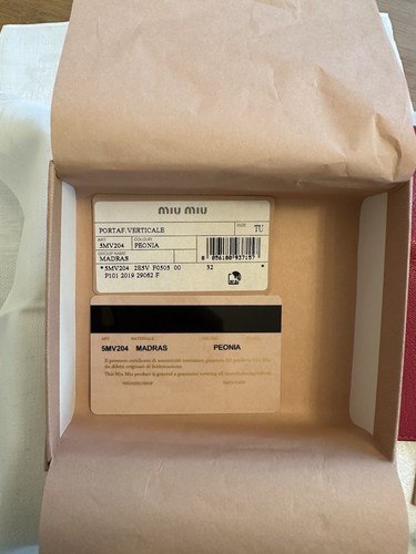 Miu Miu Portemonnaie Geldbörse Geldbeutel Madras 5MV204 Peonia Pink Fuchsia - Bild 6 von 11