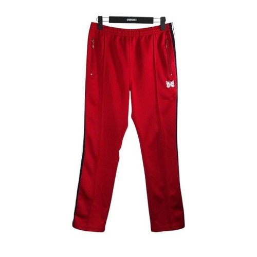 Needles Narrow Track Pant Poly Smooth Pants EJ199 Size M Red Polyester/Rayon