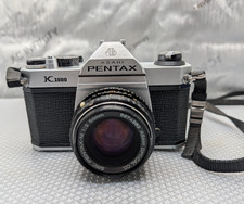 Asahi Pentax K1000 fotocamera pellicola 35 mm con obiettivo SMC Pentax-M 50 mm f2 - testata