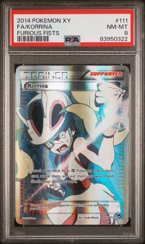 2014 Pokemon XY - Furious Fists #111/111 Korrina (111 Full Art) PSA 8
