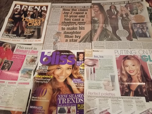 BEYONCE CELEBRITY CLIPPINGS PACK 30+ GOOD CONDITION - Picture 1 of 1