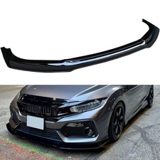 Front Bumper Lip Fits For Civic Si Fk7 Hatchback Gr Style Glossy Black 2017-21 Front Bumper Lip Fits For Civic Si Fk7 Hatchback Gr Style Glossy Black 2017-21